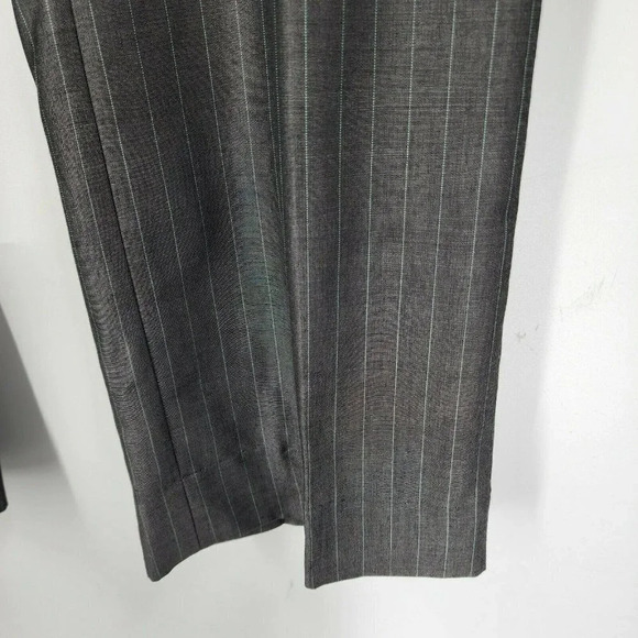 Paul & Joe Women's Wool Blend Striped Straight Leg Trouser Pants Gray Size 40 - Picture 4 of 11